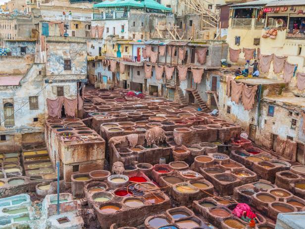 The blue painted houses of Chefchaouen's medina