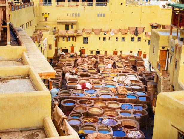 The blue painted houses of Chefchaouen's medina