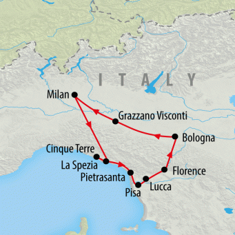 Ti Amo Tuscany - 4 days map