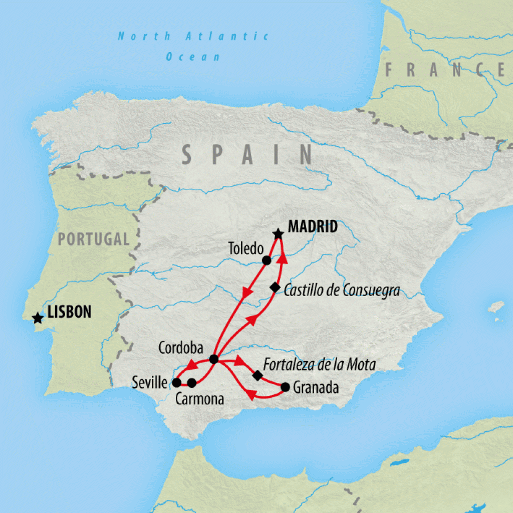 Toledo, Cordoba & Seville - 4 days map