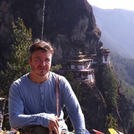 Traveller at the Tigers Nest Monastery in Bhutan - Bhutan Tours - On The Go Tours