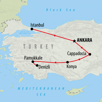 Turkey Express - 6 days map