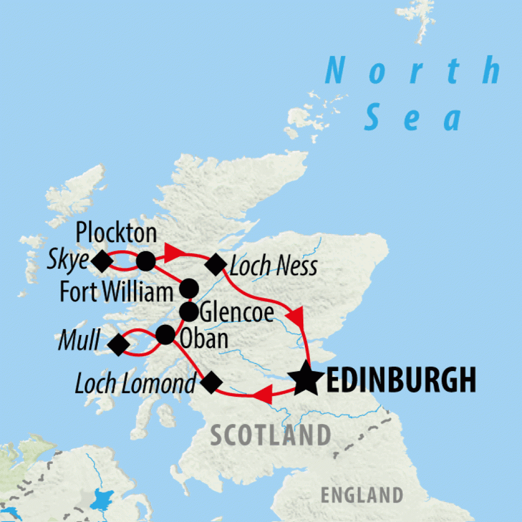 Wild Scotland Express - 5 days map