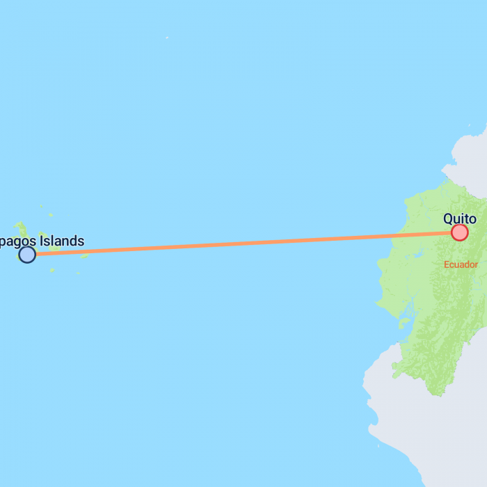 tourhub | On The Go Tours | Quito & Galapagos Explorer (Superior) - 5 days | Tour Map