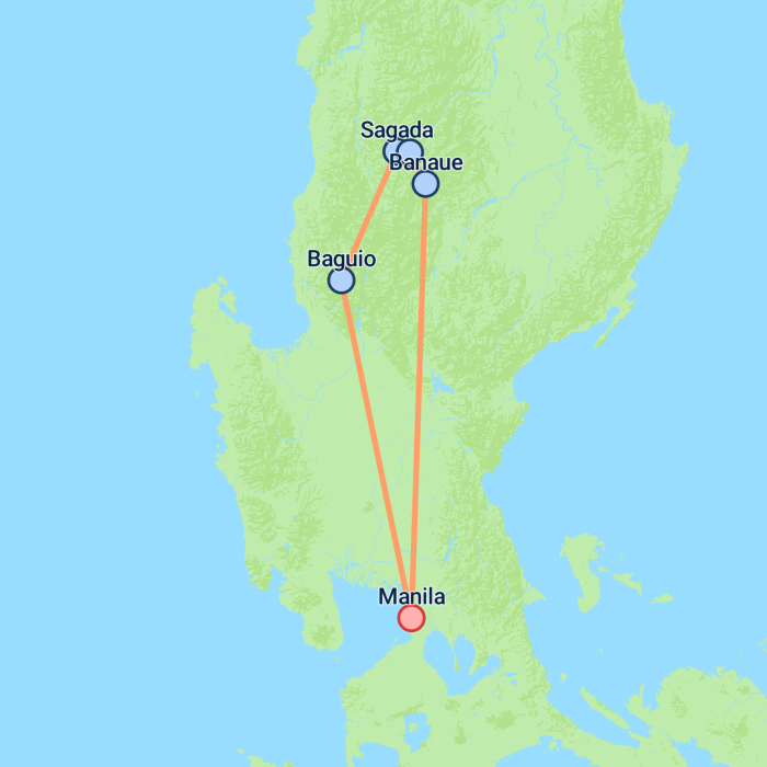 tourhub | On The Go Tours | North Luzon Explorer - 4 days | Tour Map