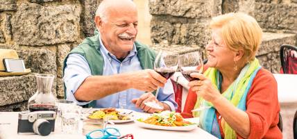 senior couple in italy